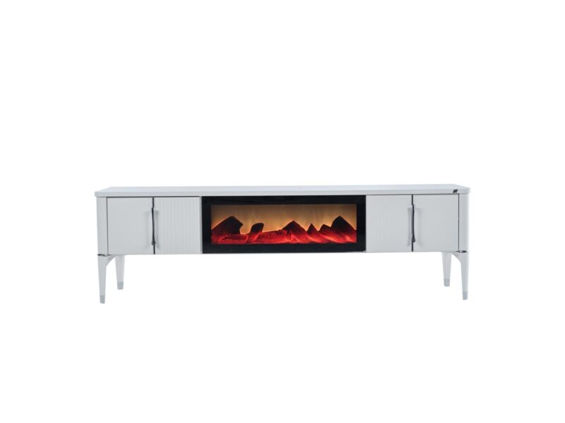 Arena TV Table With Fireplace