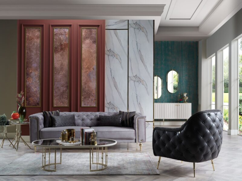 Blanca Sofa Set - Navy Blue