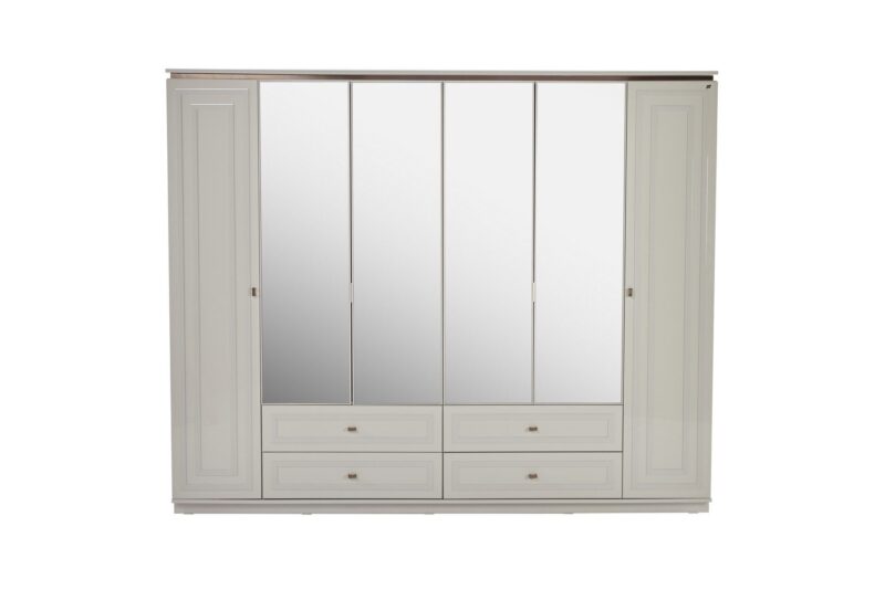 Briella 6 Door Wardrobe with Mirror