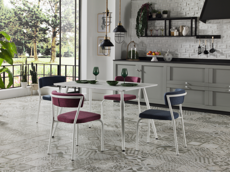 Marco Kitchen Table Set - White